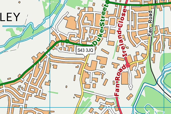 S43 3JQ map - OS VectorMap District (Ordnance Survey)