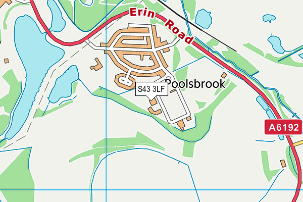 Poolsbrook Primary Academy map (S43 3LF) - OS VectorMap District (Ordnance Survey)