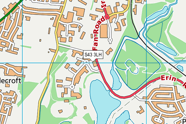 S43 3LH map - OS VectorMap District (Ordnance Survey)