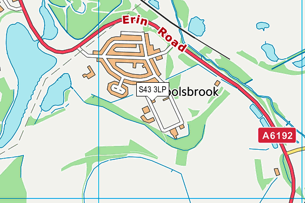 Poolsbrook Football Ground map (S43 3LP) - OS VectorMap District (Ordnance Survey)