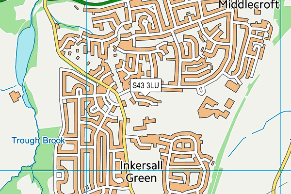 S43 3LU map - OS VectorMap District (Ordnance Survey)