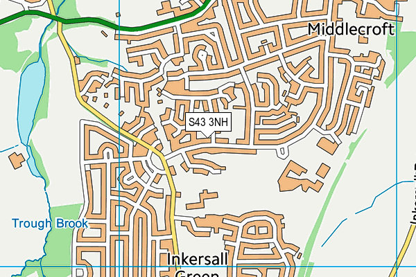 S43 3NH map - OS VectorMap District (Ordnance Survey)