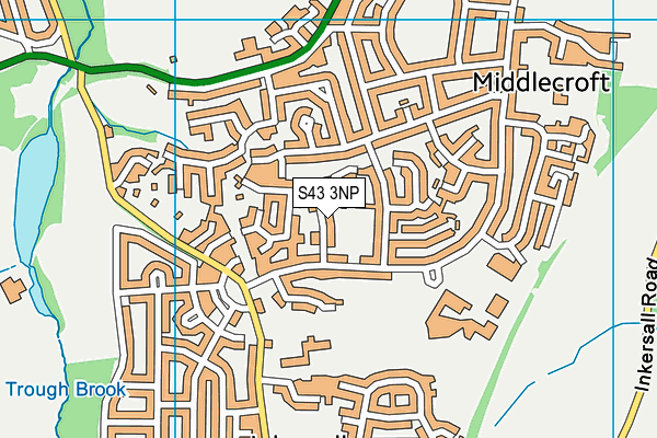 S43 3NP map - OS VectorMap District (Ordnance Survey)