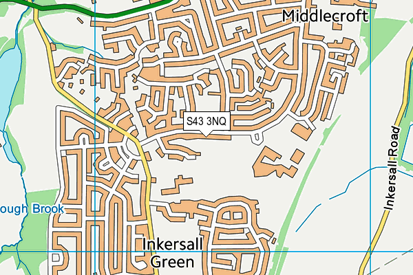 S43 3NQ map - OS VectorMap District (Ordnance Survey)