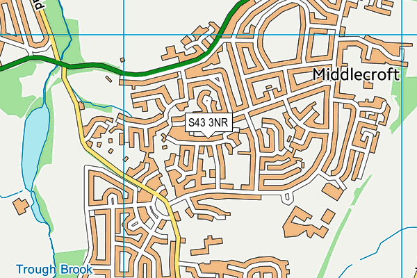 S43 3NR map - OS VectorMap District (Ordnance Survey)
