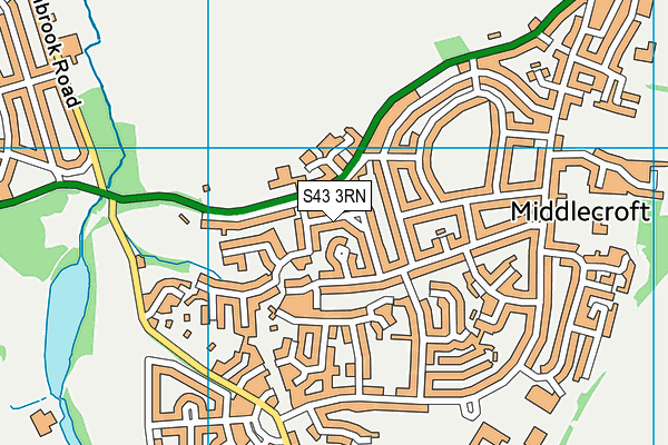 S43 3RN map - OS VectorMap District (Ordnance Survey)
