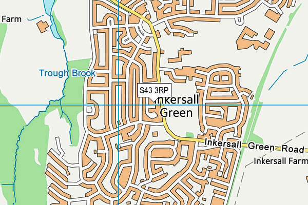 S43 3RP map - OS VectorMap District (Ordnance Survey)