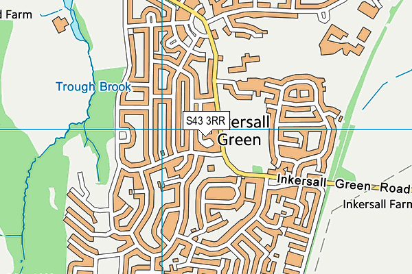 S43 3RR map - OS VectorMap District (Ordnance Survey)