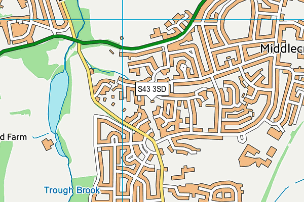 S43 3SD map - OS VectorMap District (Ordnance Survey)
