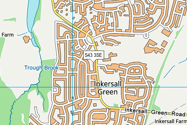 S43 3SE map - OS VectorMap District (Ordnance Survey)
