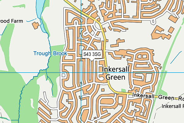 S43 3SG map - OS VectorMap District (Ordnance Survey)