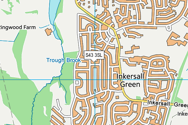 S43 3SL map - OS VectorMap District (Ordnance Survey)