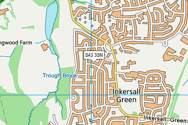 S43 3SN map - OS VectorMap District (Ordnance Survey)