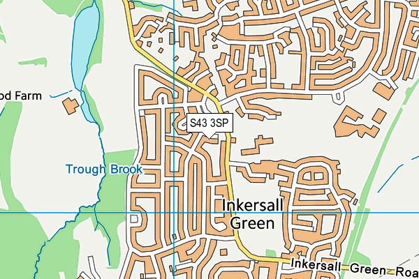 S43 3SP map - OS VectorMap District (Ordnance Survey)