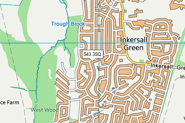 S43 3SQ map - OS VectorMap District (Ordnance Survey)
