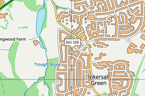 S43 3SS map - OS VectorMap District (Ordnance Survey)