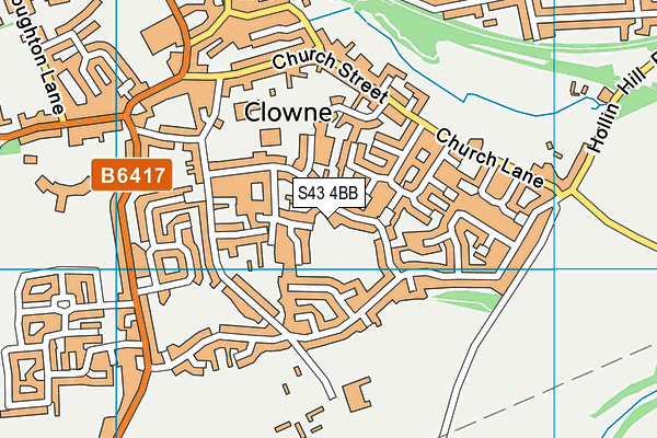 S43 4BB map - OS VectorMap District (Ordnance Survey)