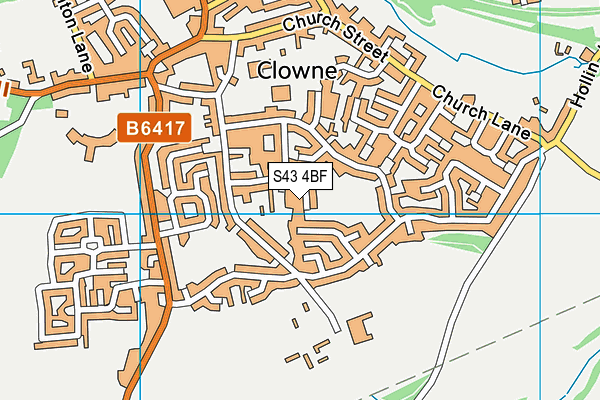 S43 4BF map - OS VectorMap District (Ordnance Survey)