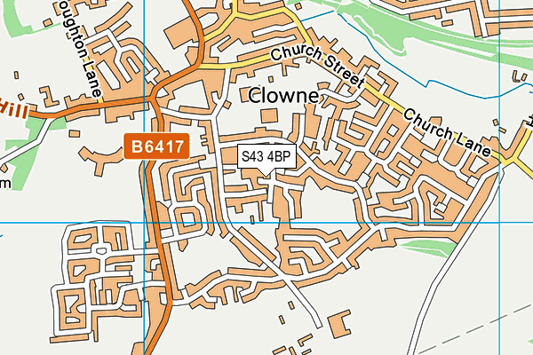 S43 4BP map - OS VectorMap District (Ordnance Survey)