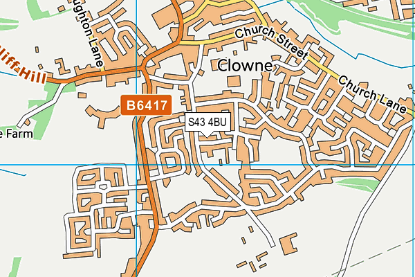S43 4BU map - OS VectorMap District (Ordnance Survey)