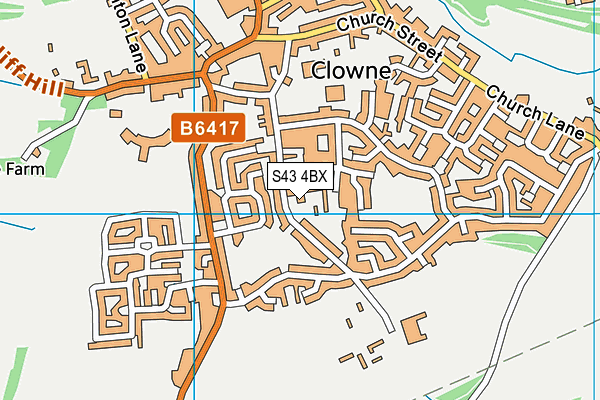 New Direction map (S43 4BX) - OS VectorMap District (Ordnance Survey)