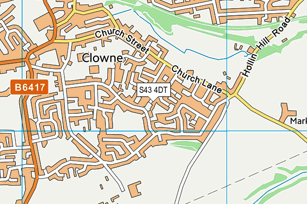 S43 4DT map - OS VectorMap District (Ordnance Survey)