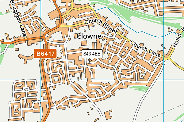 S43 4EE map - OS VectorMap District (Ordnance Survey)