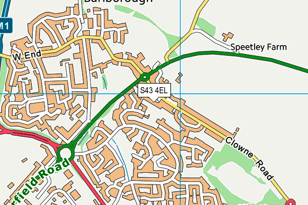 S43 4EL map - OS VectorMap District (Ordnance Survey)
