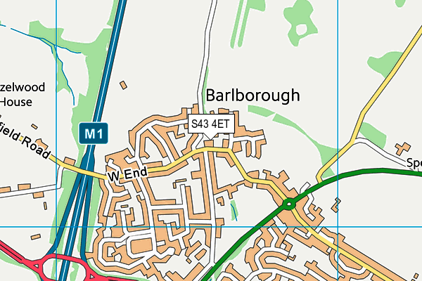 Barlborough Primary School map (S43 4ET) - OS VectorMap District (Ordnance Survey)