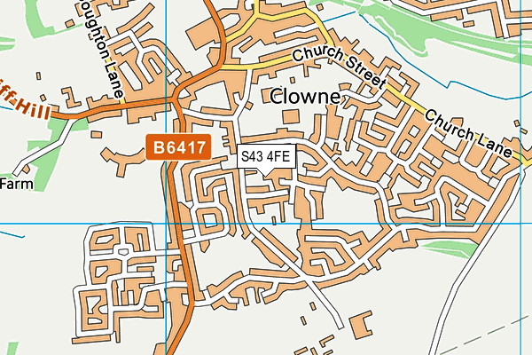 S43 4FE map - OS VectorMap District (Ordnance Survey)
