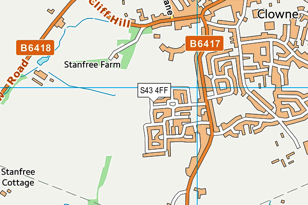 S43 4FF map - OS VectorMap District (Ordnance Survey)