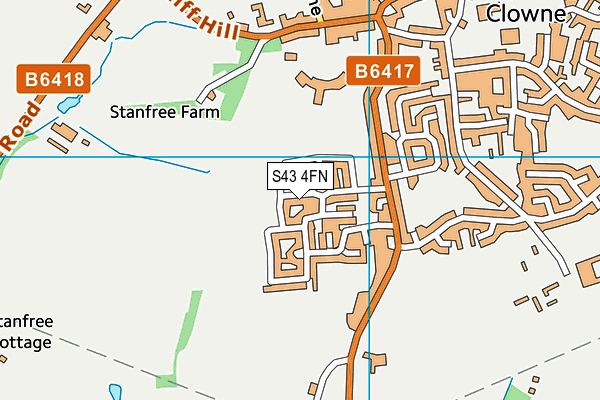 S43 4FN map - OS VectorMap District (Ordnance Survey)