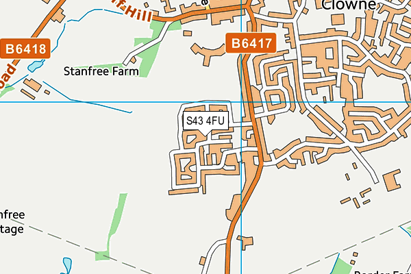 S43 4FU map - OS VectorMap District (Ordnance Survey)