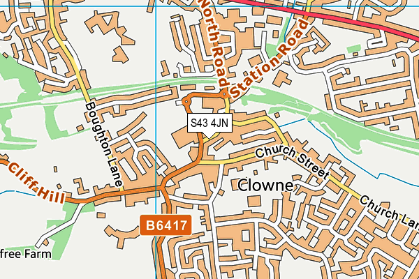 Cawgym (Closed) map (S43 4JN) - OS VectorMap District (Ordnance Survey)