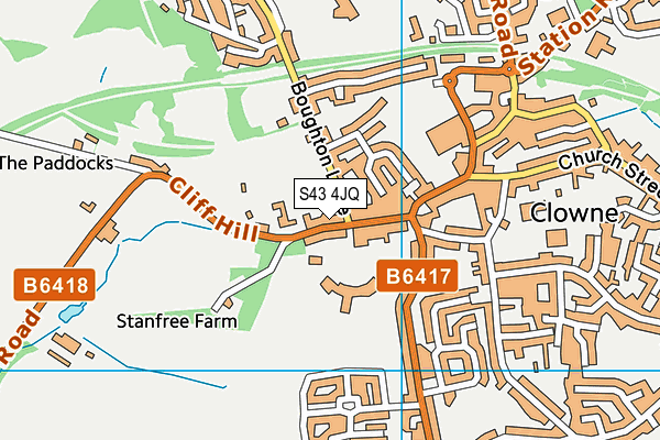 S43 4JQ map - OS VectorMap District (Ordnance Survey)