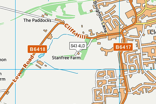 S43 4LD map - OS VectorMap District (Ordnance Survey)