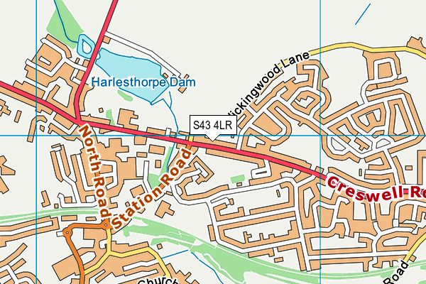 S43 4LR map - OS VectorMap District (Ordnance Survey)