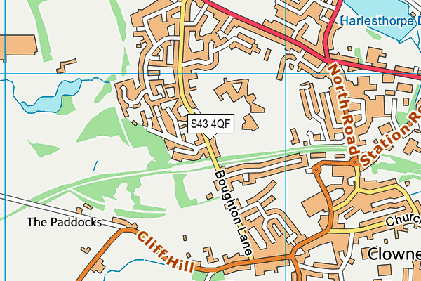 S43 4QF map - OS VectorMap District (Ordnance Survey)