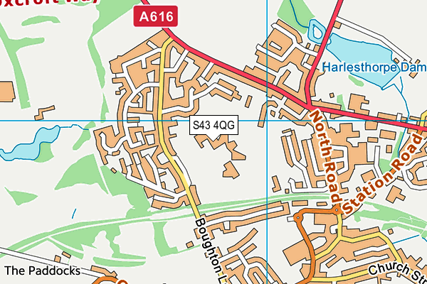 S43 4QG map - OS VectorMap District (Ordnance Survey)