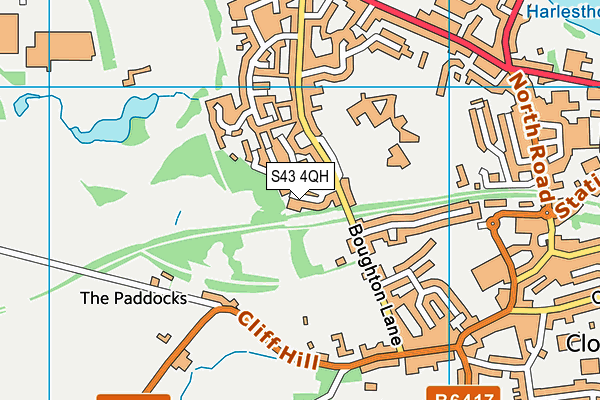 S43 4QH map - OS VectorMap District (Ordnance Survey)