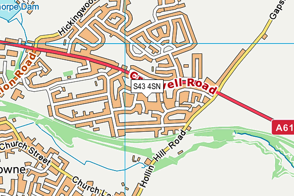 S43 4SN map - OS VectorMap District (Ordnance Survey)
