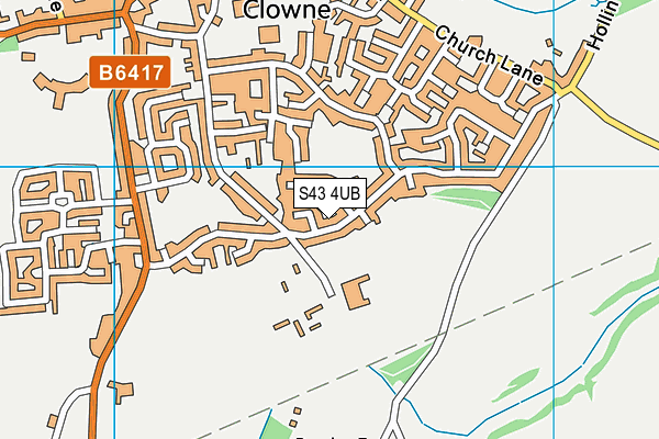 S43 4UB map - OS VectorMap District (Ordnance Survey)