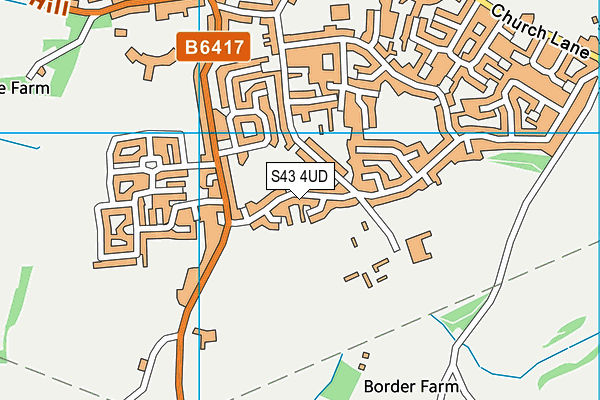 S43 4UD map - OS VectorMap District (Ordnance Survey)