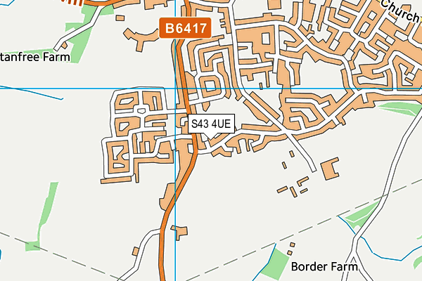 S43 4UE map - OS VectorMap District (Ordnance Survey)