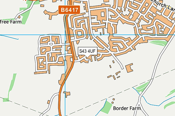 S43 4UF map - OS VectorMap District (Ordnance Survey)