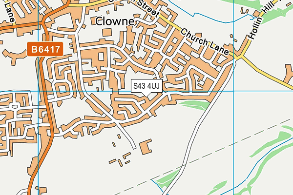 S43 4UJ map - OS VectorMap District (Ordnance Survey)