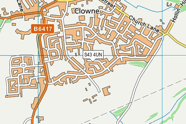 S43 4UN map - OS VectorMap District (Ordnance Survey)