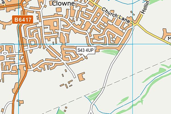 S43 4UP map - OS VectorMap District (Ordnance Survey)