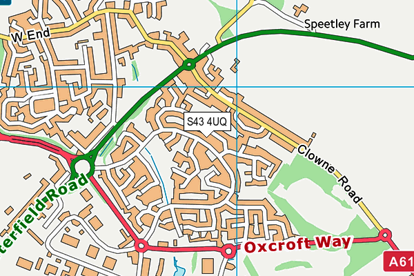 S43 4UQ map - OS VectorMap District (Ordnance Survey)