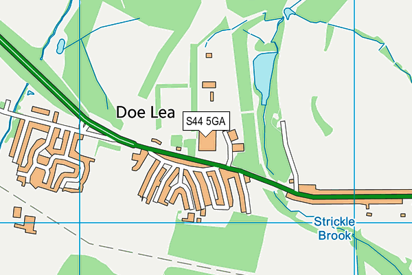 S44 5GA map - OS VectorMap District (Ordnance Survey)